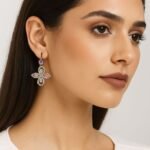 Pastel Stone Floral Drop Earrings | Premium Bridal & Party Wear – ADRI TRIBE