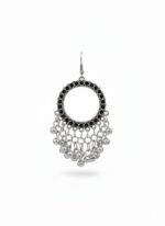 Oxidized Round Ghungroo Earrings | Traditional Boho Statement Earrings by ADRI TRIBE - Image 4