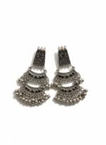 Traditional Oxidised Black Silver Jhumka Earrings for Women | Ethnic Tribal Statement Jewellery | ADRI TRIBE