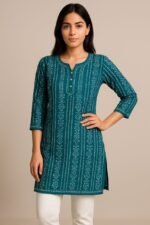 Traditional Printed Cotton Kurti for Girls (Age 14–20) | Ethnic Daily & College Wear | ADRI TRIBE - Image 10