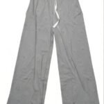 Grey Embroidered Cotton Palazzo Pajama for Women & Girls | Stylish Bottom Wear | ADRI TRIBE