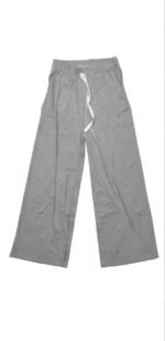 Grey Embroidered Cotton Palazzo Pajama for Women & Girls | Stylish Bottom Wear | ADRI TRIBE