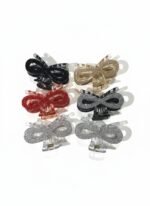 Pack of 6 Stylish Glitter Bow Hair Clips for Girls & Women | Multicolor Hair Accessories | ADRI TRIBE - Image 2