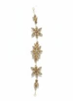 Golden Floral Stone Tiara for Women & Girls | Wedding & Party Wear Hair Accessory | ADRI TRIBE