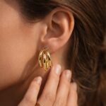 Triple Loop Hoop Stud Earrings – ADRI TRIBE - Image 2