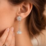 Crystal Flower Drop Earrings – ADRI TRIBE - Image 2