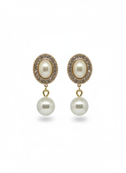 Royal Pearl Stud Drop Earrings – ADRI TRIBE
