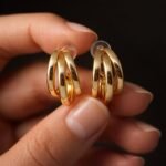 Triple Loop Hoop Stud Earrings – ADRI TRIBE - Image 3