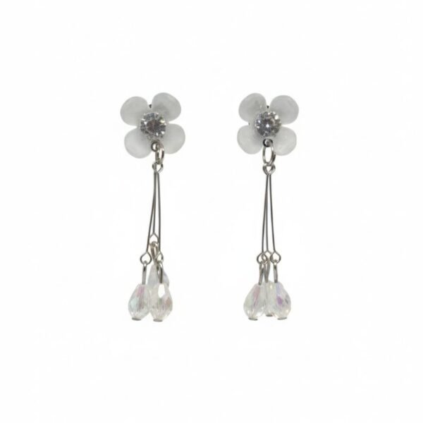 Crystal Flower Drop Earrings – ADRI TRIBE