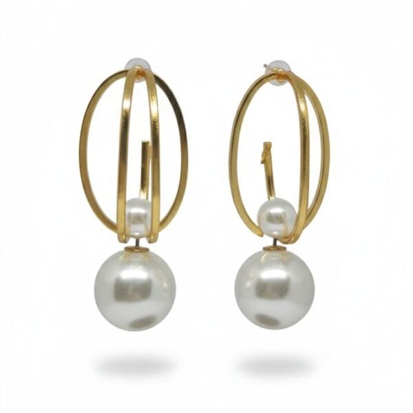 Oval Pearl Drop Earrings – ADRI TRIBE