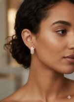 Crystal Baguette Stud Earrings – ADRI TRIBE - Image 5