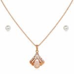 Adri Tribe Pearl Crystal Drop Pendant Necklace