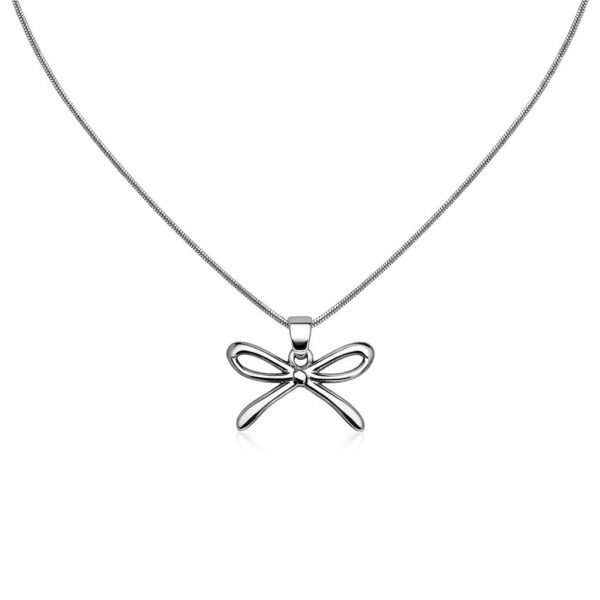 Adri Tribe Silver Bow Pendant Necklace