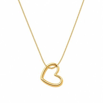 Minimalist Heart Pendant Necklace for Women | Gold Plated Elegant Love Heart Chain Necklace