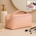 Premium Portable Makeup & Jewelry Organizer Bag for Women | Waterproof Cosmetic Storage Pouch with Handle - Image 2