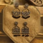 Combo Pack of 2 Traditional Antique Gold Ethnic Earrings for Women | Radha Krishna & Temple Design Statement Earrings - Image 3