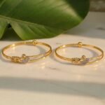 Swan Design Gold Plated Crystal Bangles for Women | Elegant Adjustable Bracelet Set (Pack of 2) - Image 3