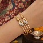 Swan Design Gold Plated Crystal Bangles for Women | Elegant Adjustable Bracelet Set (Pack of 2) - Image 4