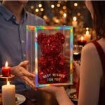 Glitter Teddy Bear Showpiece with Gift Box | Premium Romantic Gift for Special Occasions - Image 4