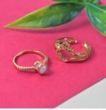 King Crown Couple Ring Set with "I Love You" in 100 Languages | Rose Gold Adjustable Rings for Couples - Image 5