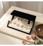 Korean Style 12 Pair Earrings Set for Women with Premium Velvet Organizer Box | Anti-Tarnish Fashion Jewelry Combo - Image 5