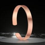 Premium Stainless Steel Open Cuff Bracelet for Men | Minimalist Adjustable Kada (Silver & Rose Gold) - Image 5