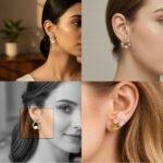 4 Pairs Korean Style Earrings Set for Women | Pearl, Zircon, Butterfly & Floral Stud Earrings Combo - Image 6