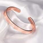 Premium Stainless Steel Open Cuff Bracelet for Men | Minimalist Adjustable Kada (Silver & Rose Gold) - Image 7