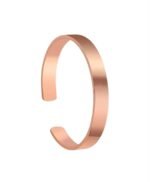Premium Stainless Steel Open Cuff Bracelet for Men | Minimalist Adjustable Kada (Silver & Rose Gold) - Image 8