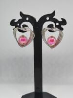 Heart Pearl Drop Earrings for Women | Elegant Korean Style Heart Hoop Earrings Short Description - Image 4